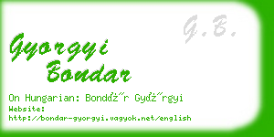 gyorgyi bondar business card